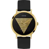 GUESS Analoog horloge 'Imprint' goud / zwart