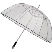 Impliva - Koepelparaplu - Ø 102 cm - Transparant Zwart