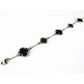 Sophie model 5 fiori armband in zilver paars