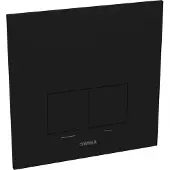 Wisa Delos Bedieningspaneel - rechthoek - 16x16x1 - dualflush - aluminium - zwart mat 8050430338