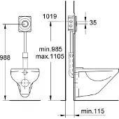 GROHE Surf Bedieningsplaat Wc