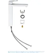 GROHE Eurocube wastafelkraan verhoogd chroom