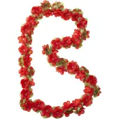 Basil flower garland - bloemenstreng - rood