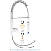 GROHE Eurocube 1 gats keukenkraan medium met professionele handdouche chroom