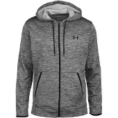 Under Armour Lange Mouw Zip Up Grijs Heren Fleece Hooded Track Jacket 1357110 014
