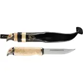 Marttiini Wood Grouse 549019W Polished 1.4034, Curly Birch Bronze, bushcraftmes