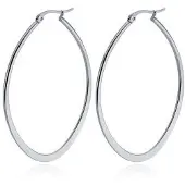 Cilla Jewels Ovale oorbellen Edelstaal Zilverkleurig-30mm