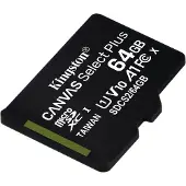 Kingston SDCS2/64GBSP SD MicroSD-kaart, 64GB, SDXC Canvas+, (Class10), zonder verpakking