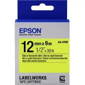 Epson LK-4YBF tape zwart op fluorescerend geel 12 mm (origineel)