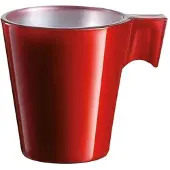 Luminarc 4x Espresso kopje rood - Rood koffiekopje 80 ml