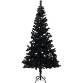 vidaXL Kunstkerstboom met standaard 150 cm PVC zwart