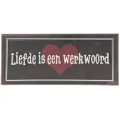 Clayre & Eef Tekstbord 30x13 cm