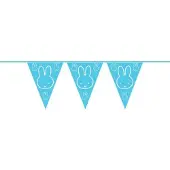 Nijntje Set van 3x stuks blauwe thema geboorte vlaggenlijn van 6