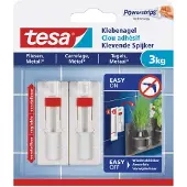 TESA 4x stuks klevende spijkers - wit - verstelbaar - voor