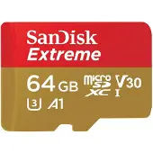 Sandisk microSDXC Extreme 64GB (A1/V30/U3/UHS-I/Cl.10)