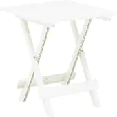 vidaXL Tuintafel inklapbaar 45x43x50 cm kunststof wit