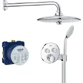 GROHE Grohtherm Smartcontrol 260 inbouw regendoucheset met 6 straalsoorten Ø26cm chroom