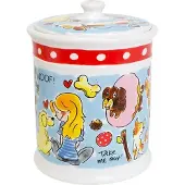 Blond Amsterdam voorraadpot hond - 16x16x22,5 cm