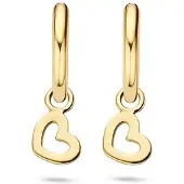 Blush 14 karaats geelgouden bedelhangers hartjes