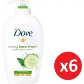 Dove Care Hand Wash Handzeep - Cucumber & Green Tea - 6 X 250 ML