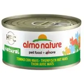 Almo Nature 24x Hfc Natural Kattenvoer Nat Tonijn & Mais 70 Gr