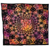 Spiru Authentiek Wandkleed Katoen Zittende Olifant met OHM (240 x 210 cm)