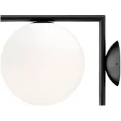 Flos Ic Lights Plafond/wand 1 Zwart - Plafonnières Staal Black - F3178030