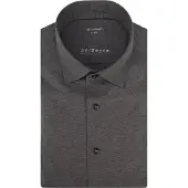Olymp Luxor Stretch Jersey Overhemd 24/Seven Antraciet | Grijs | Maat 41