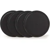 Dutchdeluxes Onderzetter Coaster Split Leather Black (set van 4)