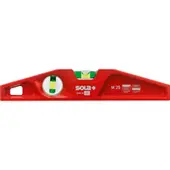 Sola Alu waterpas gegoten met gefreesd V-vlak, 25cm 2 libellen M25 - 01330201