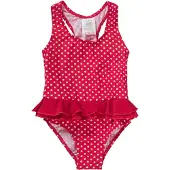 Playshoes Badpak 'PUNKTE' rood / wit