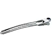 Comair Chrom-Clips silber 12,5 cm 10 Stück