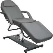 vidaXL Massagetafel 180x62x(87-112) cm grijs