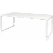 Schaffenburg Vergadertafel - Verstelbaar - 200x100 grijs - wit frame
