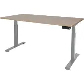 Schaffenburg Dextro Plus Zit-sta-bureau Rechthoekig Kersen T-Voet 1.600 (B) x 800 (D) x 645 (H) mm Melamine