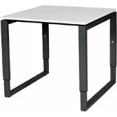 Schaffenburg Verstelbaar Bureau - Plus 80x80 grijs - zwart frame