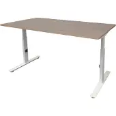 Schaffenburg Verstelbaar Bureau - Linesto 200x80 Havana Kersen - wit frame