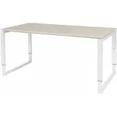 Schaffenburg Verstelbaar Bureau - Domino Plus 160x80 Eiken - wit frame