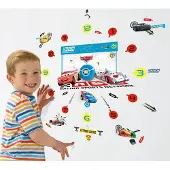 Worlds Apart Cars Tick Tock Clock - Sticker - multicolour