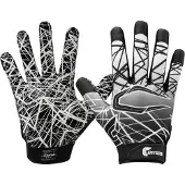 Wilson Cutters - American Football Handschoenen - Zwart/Wit - Medium