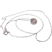 Christian wit gouden hanger met diamant