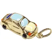 Christian Gouden emaille auto hanger