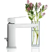 GROHE Eurocube Wastafelkraan - Medium uitloop - Met trekwaste - Chroom - AquaCalibrator