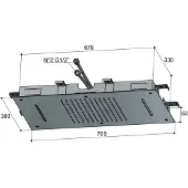 Hotbath Hoofddouche mate inbouw 38x70 met cascade dualflow led chroom