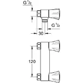 GROHE Costa-L douchekraan zonder koppelingen 12cm Chroom
