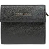 Coccinelle Metallic Soft Portemonnee leer 9,5 cm noir