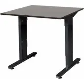 Schaffenburg Verstelbaar Bureau - 80x80 logan - zwart frame