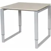 Schaffenburg Verstelbaar Bureau - Domino Plus 80x80 Eiken - alu frame