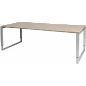Schaffenburg Vergadertafel - Verstelbaar - 220x100 Havana Kersen - alu frame