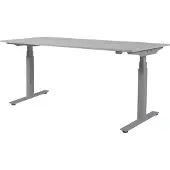 Schaffenburg Zit Sta Bureau - Plus Elektrisch 180x80 grijs - alu frame